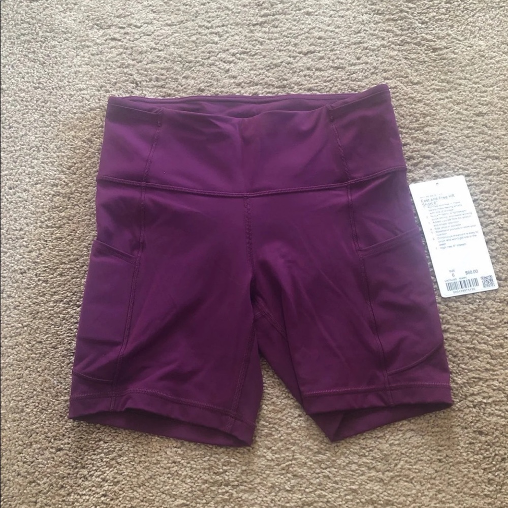 Lululemon Fast and Free Shorts, size 6